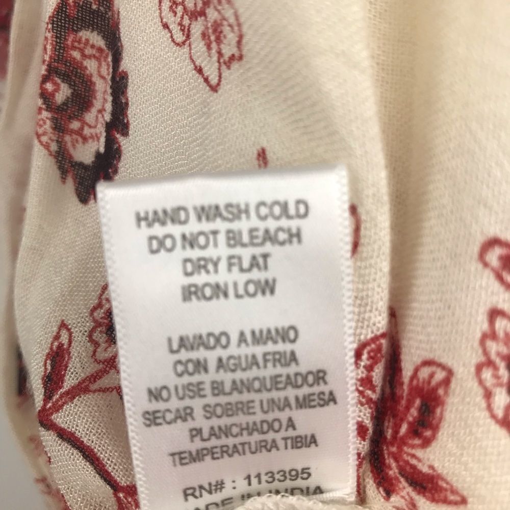 Altar’d State Cream/ Red Floral Off Shoulder Dress NEW - Picture 16 of 16
